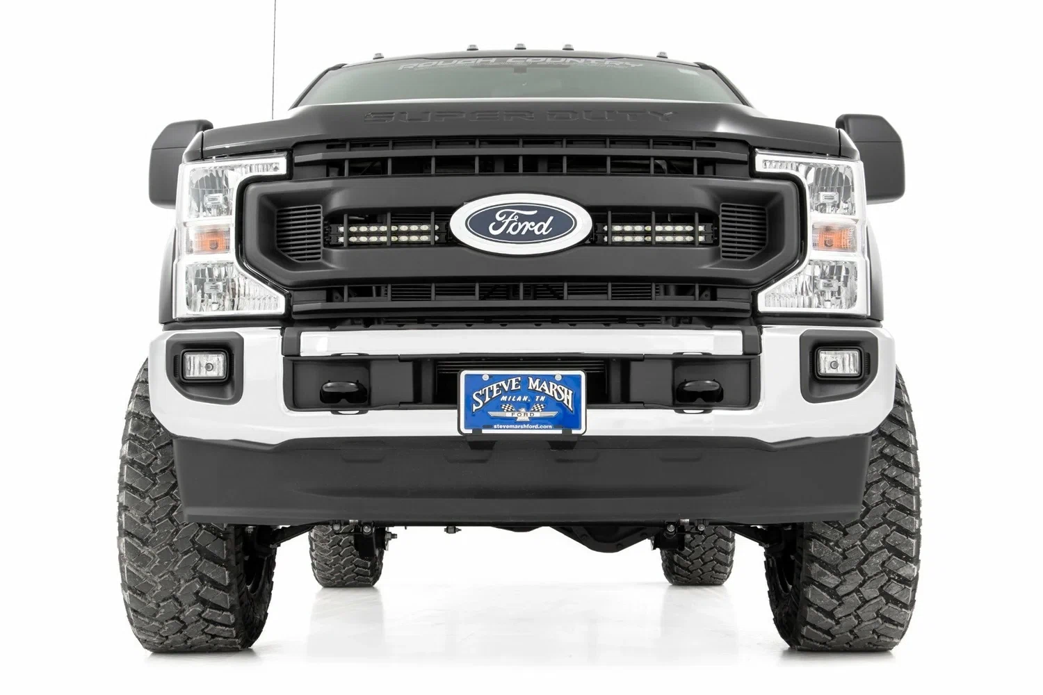 Fits Ford F-250 SD (20-22) LED Light Kit Grille Mount 10_ Black Slimline 70898